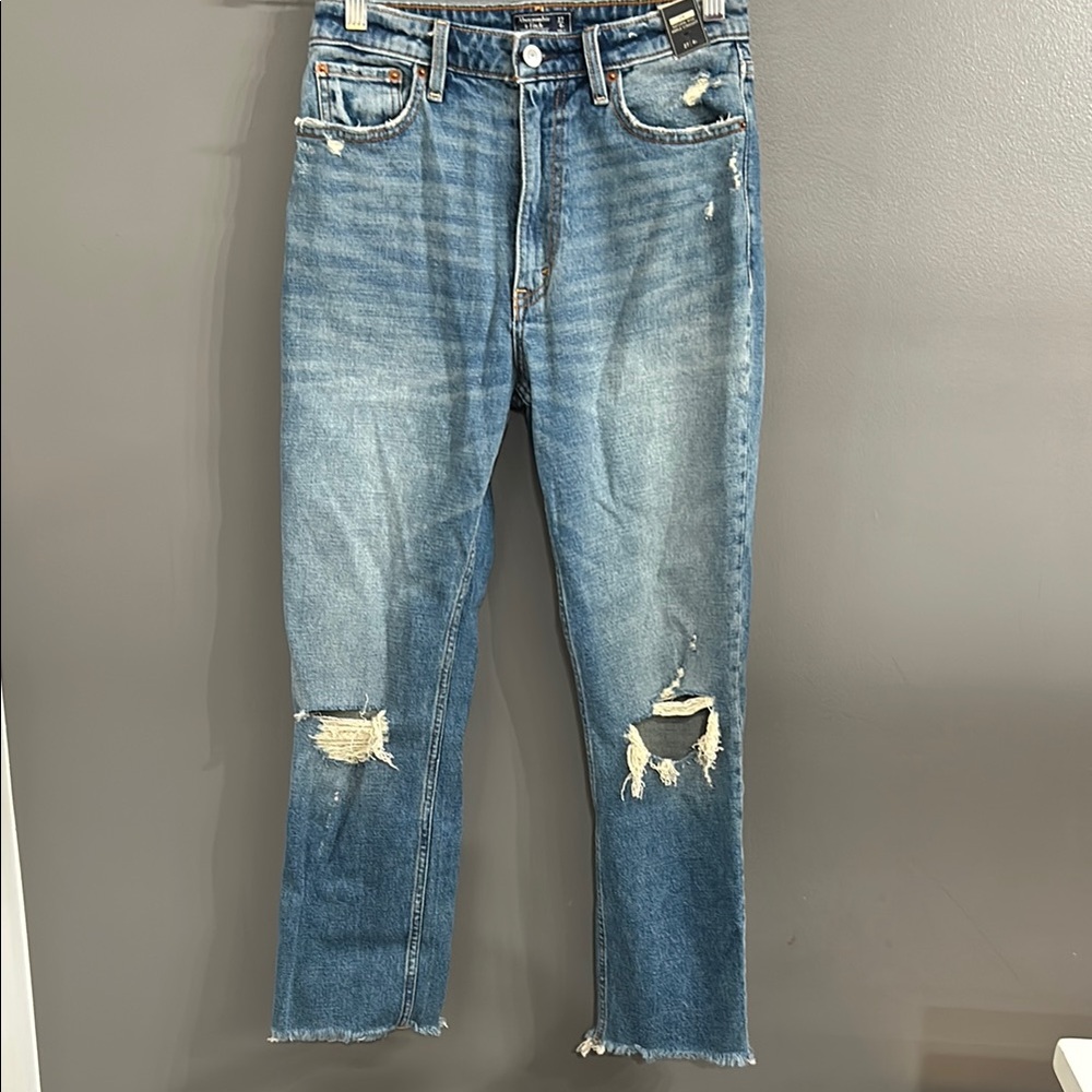 Women’s Abercrombie & Fitch Natural Rise Ankle Straight Jeans